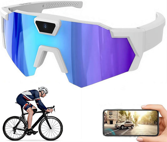 4K POV Camera Glasses - Stylish Sunglasses with Built-in Camera & 32GB SD Card for Men and Women